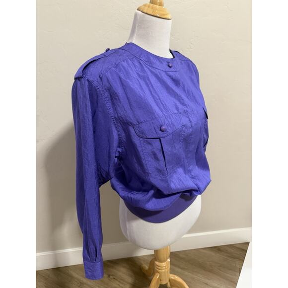 Brand New 90s Vintage Women’s Purple Joan Harper Top WITH Tags - Picture 3 of 14